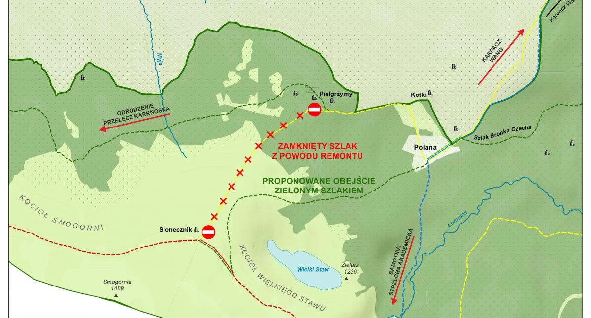 Remonty szlaków i prace naprawcze w Karkonoskim Parku Narodowym - utrudnienia dla turystów