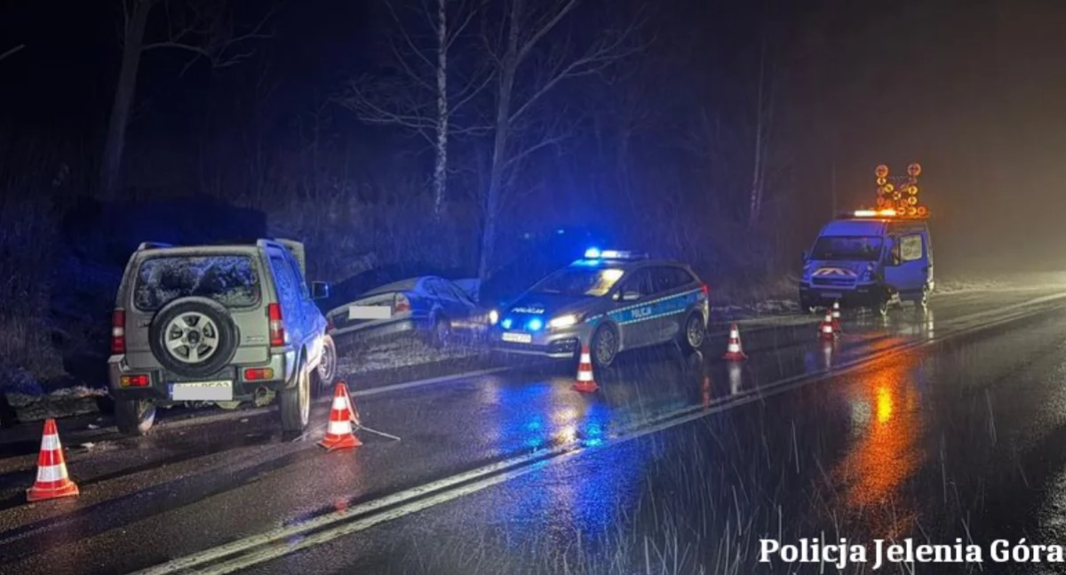 Trudne warunki na drogach. Kilka kolizji po intensywnych opadach śniegu