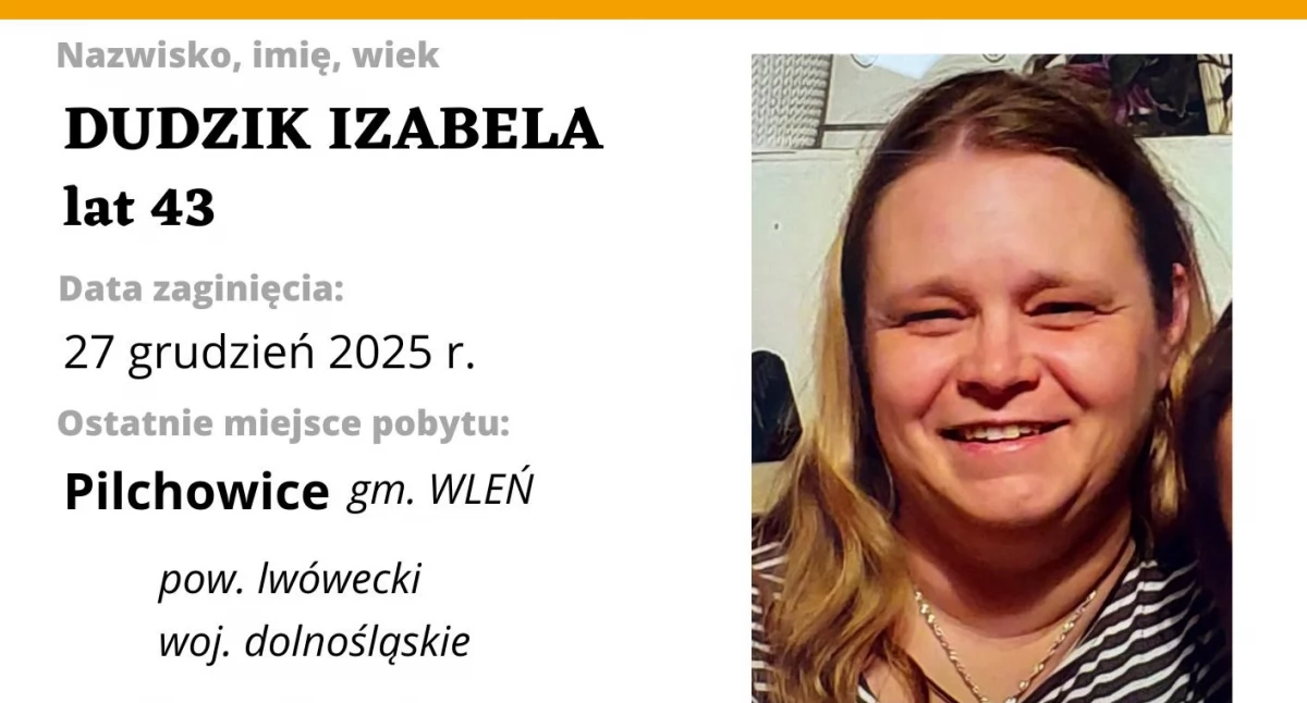 Trwają poszukiwania 43-letniej kobiety. Czy ktoś wie gdzie jest Izabela Dudzik?