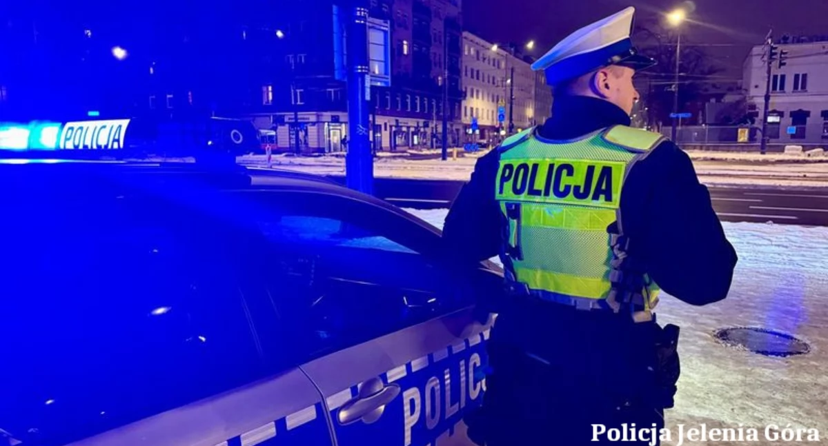 Jeleniogórscy policjanci zabezpieczają protest rolników w Warszawie
