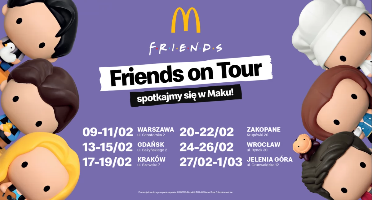 Kultowi Przyjaciele ruszają w Polskę. Będą też w jeleniogórskim McDonalds