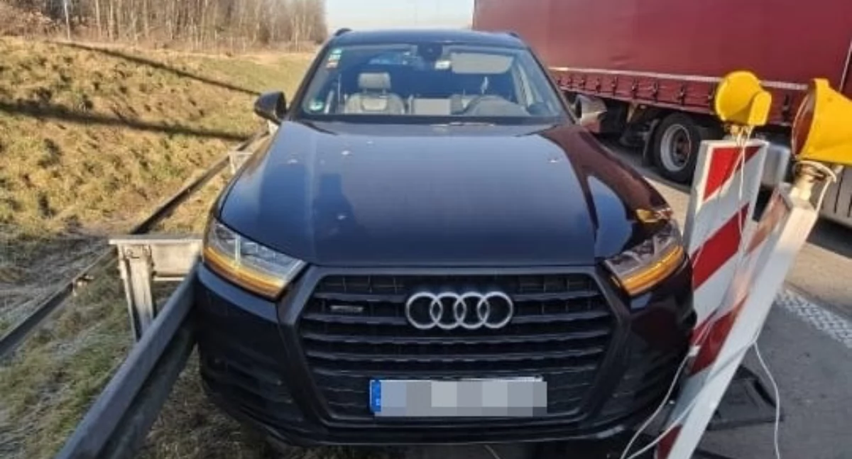 Pościg za skradzionym Audi zakończony zatrzymaniem. Interweniowała Straż Graniczna