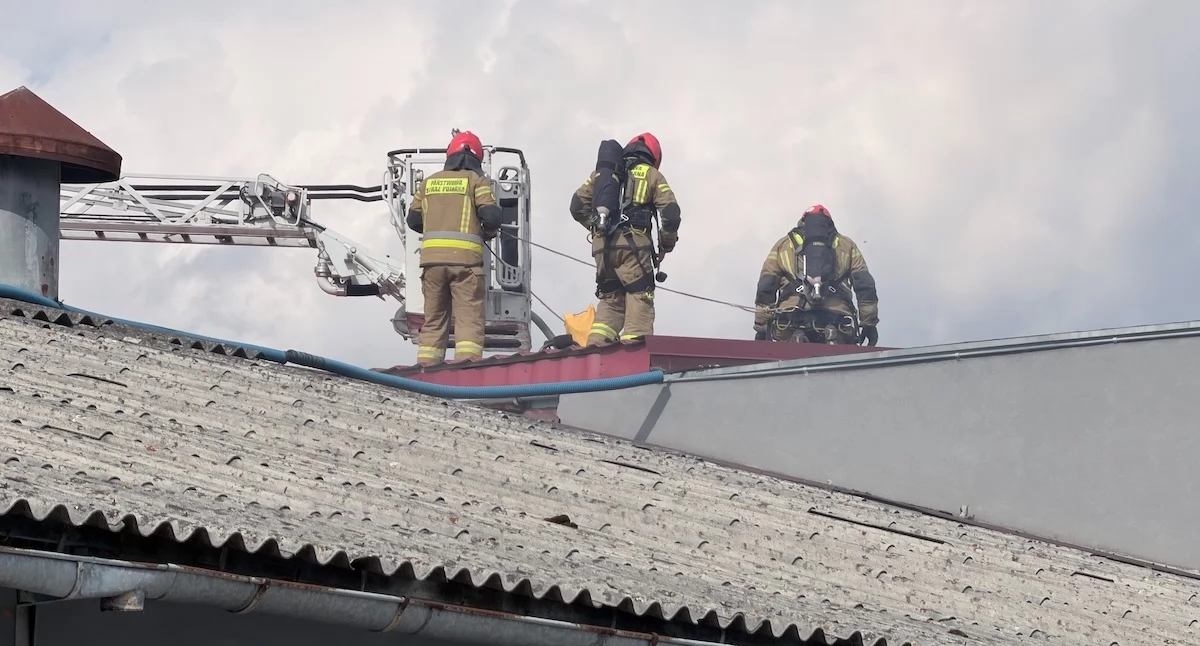 Pożar w Siedlęcinie. Paliła się hala przy ulicy Lwóweckiej
