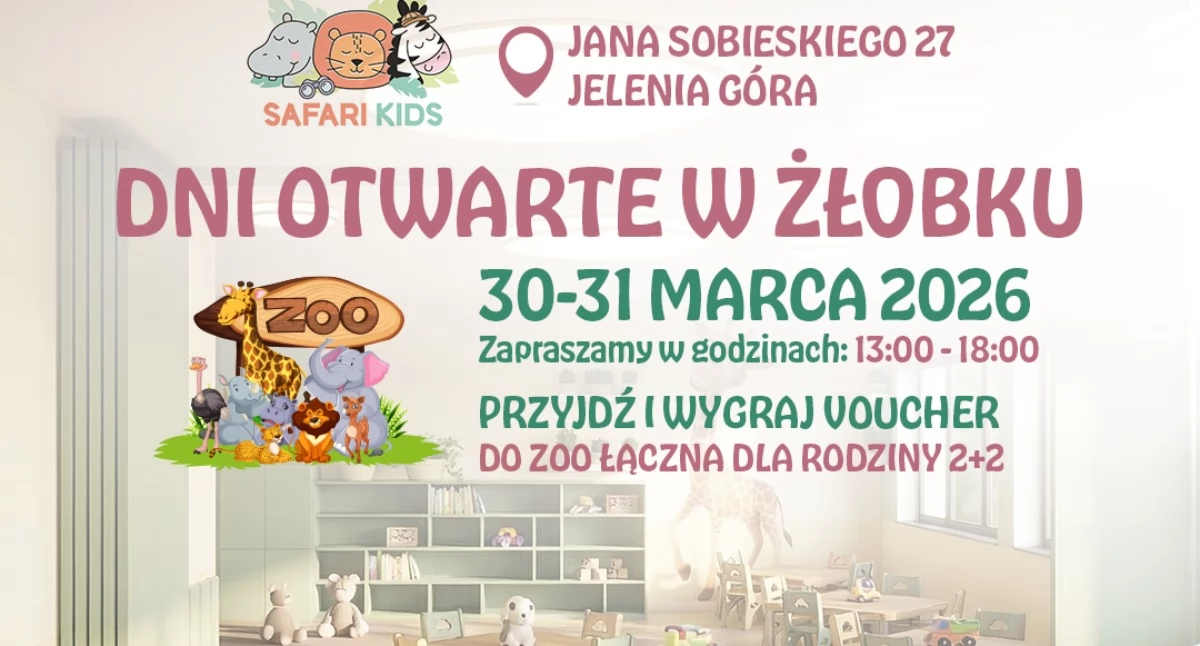 Safari Kids - żłobek Jelenia Góra zaprasza na Dni Otwarte i Konkurs