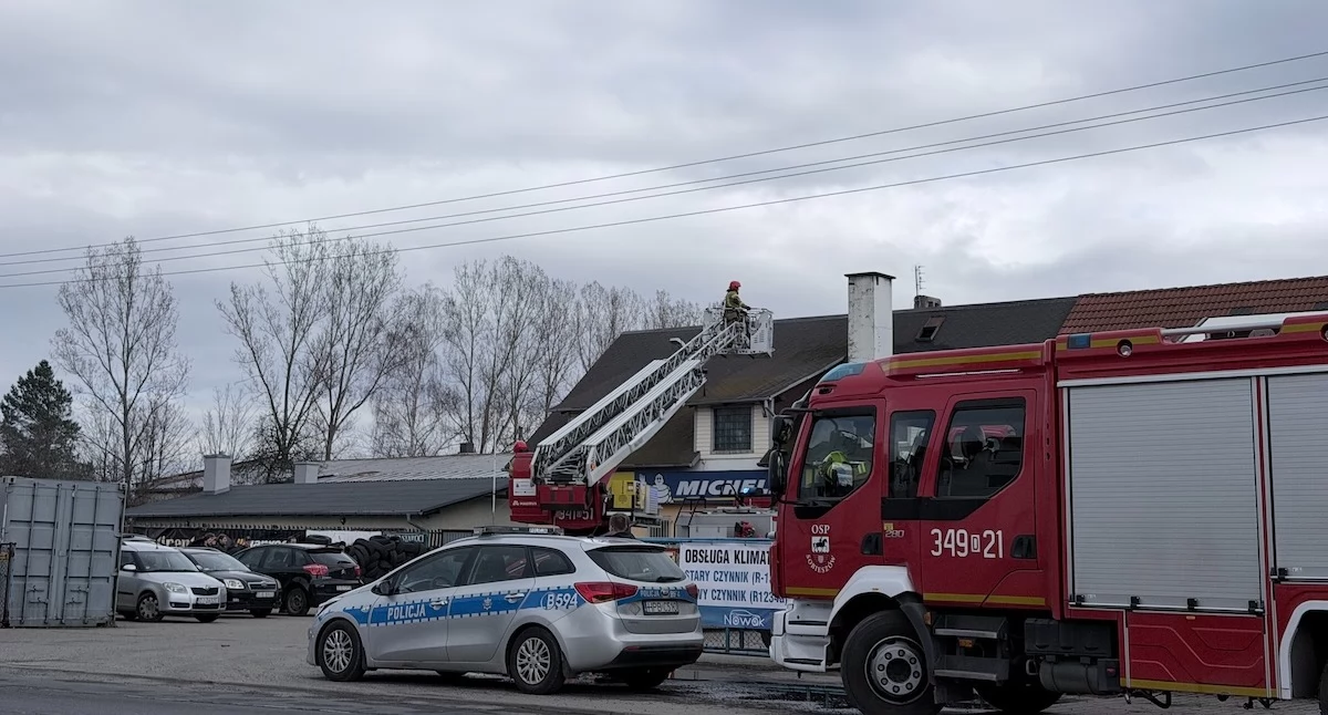 Pożar w zakładzie wulkanizacyjnym przy ulicy Cieplickiej