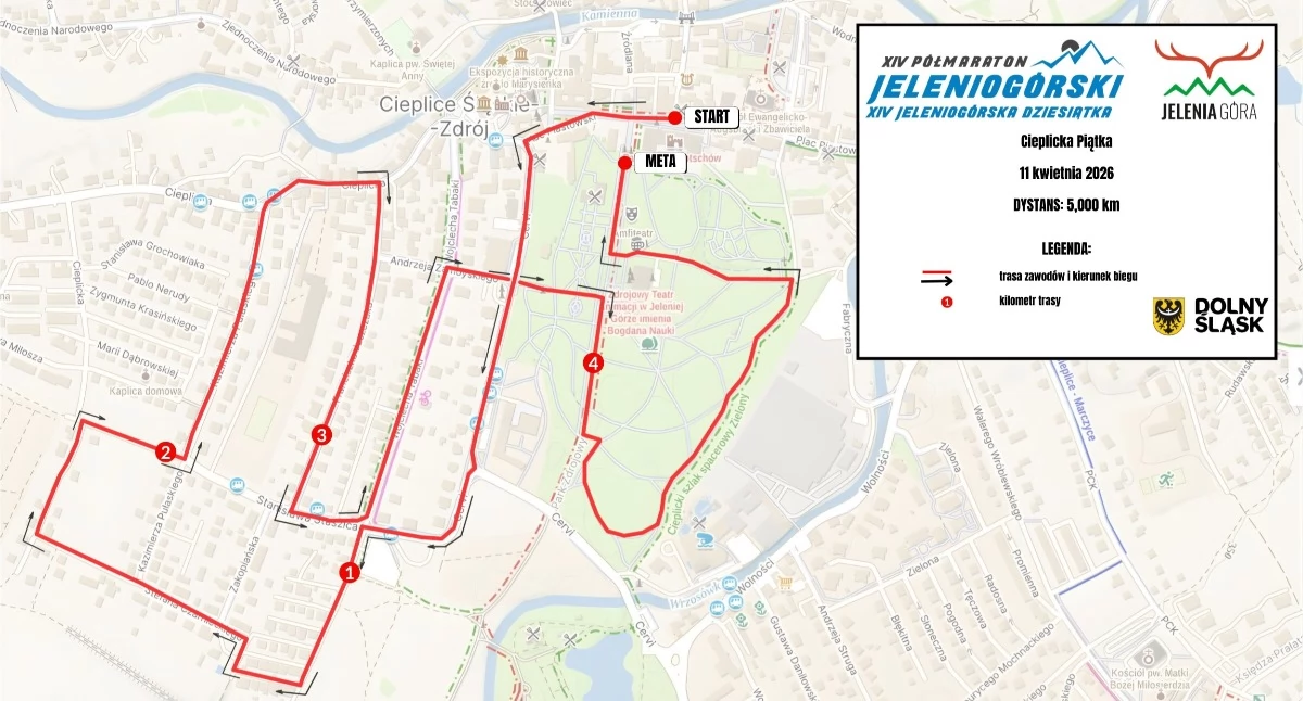 Utrudnienia w ruchu w najbliższy weekend z powodu Półmaratonu Jeleniogórskiego