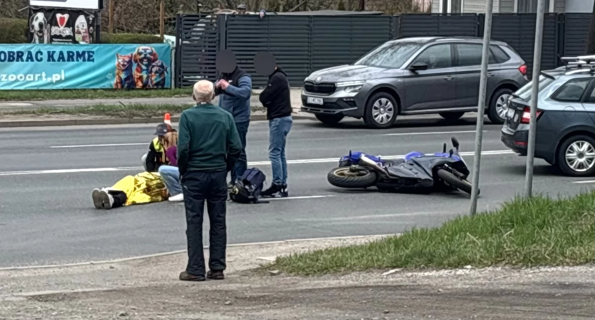 Utrudnienia na ulicy Wolności po zdarzeniu z udziałem młodej motocyklistki