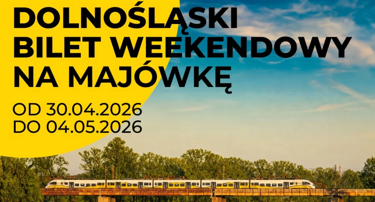 Majówka na torach. Koleje Dolnośląskie wydłużają bilet weekendowy
