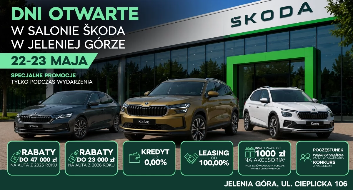 Dni Otwarte Škody w Jeleniej Górze - rabaty nawet do 47 000 zł!