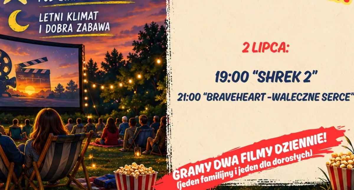 Letnie Kino pod Gwiazdami ponownie zaprasza mieszkańców Cieplic
