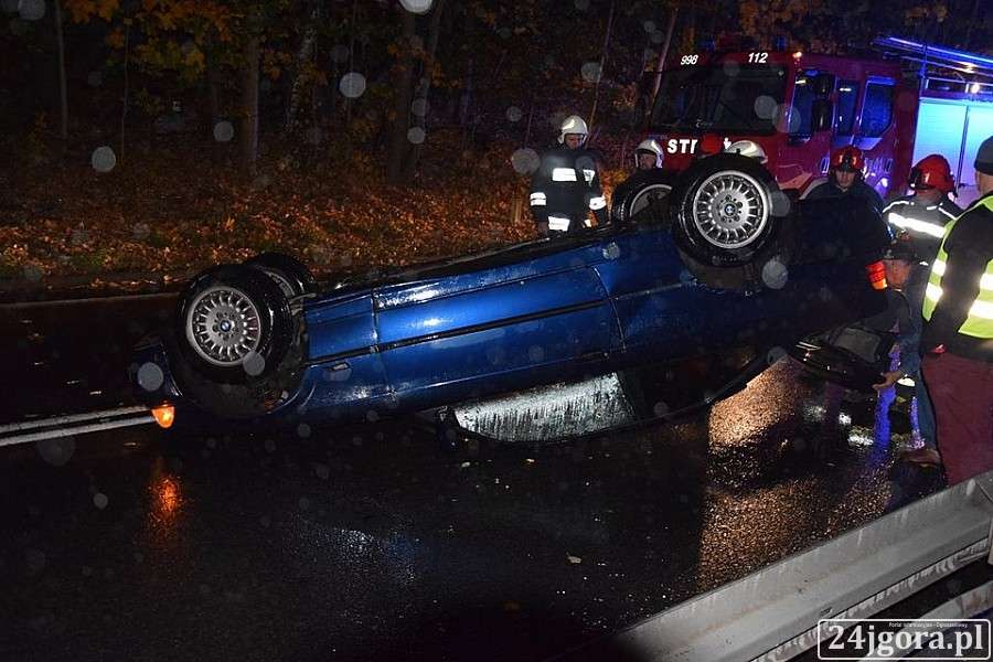 Dachowanie auta pod Szklarską Porębą