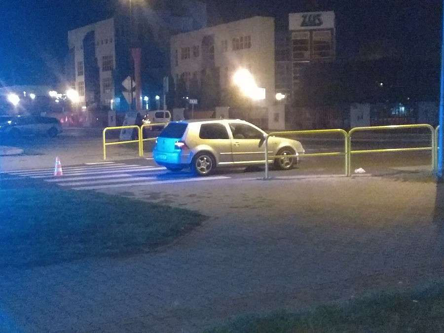 Potrącenie na przejściu dla pieszych.