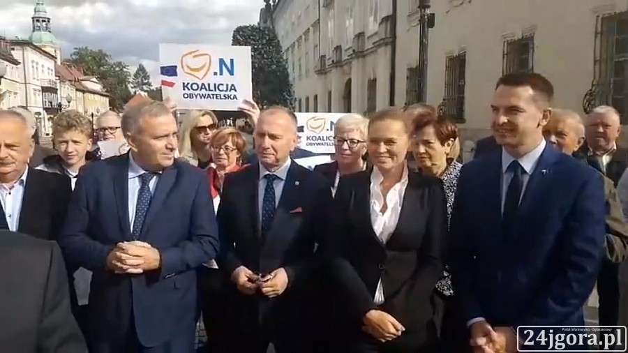 Grzegorz Schetyna i Barbara Nowacka w Jeleniej Górze