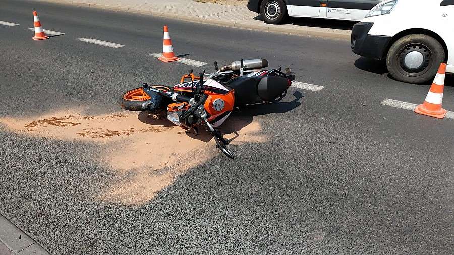 Potrącenie motocyklisty na Kiepury