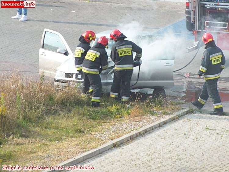 Pożar samochodu w Lwówku Śląskim