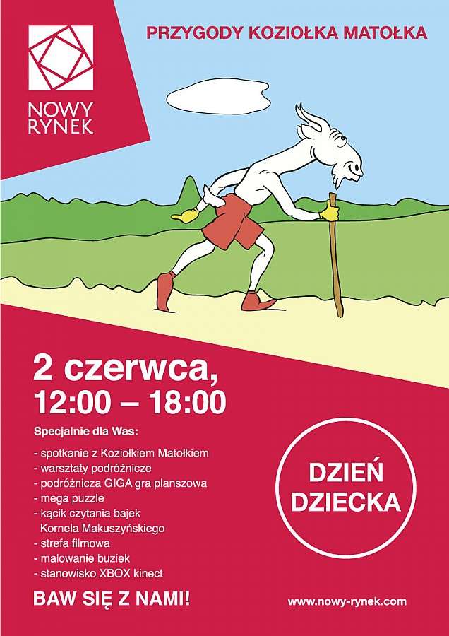 Dzień Dziecka z Koziołkiem Matołkiem w Centrum Handlowym Nowy Rynek