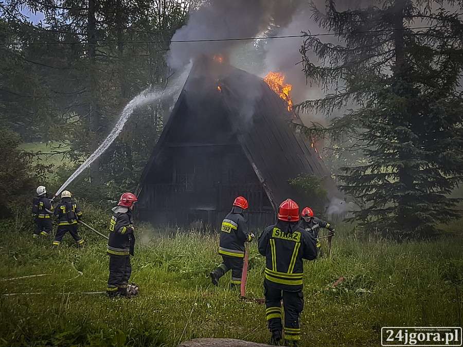 Pożar budynku w Borowicach
