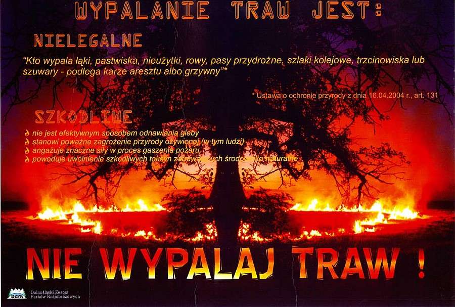 Zakaz wypalania traw!