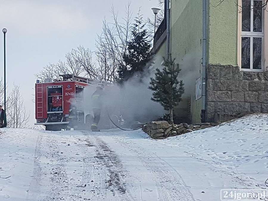 Pożar w kotłowni budynku mieszkalnego