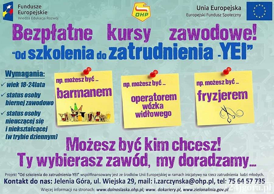 Bezpłatne kursy zawodowe