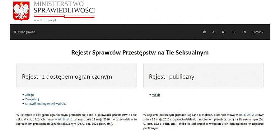 Pedofile i gwałciciele. Rejestr przestępców na tle seksualnym jest już dostępny.