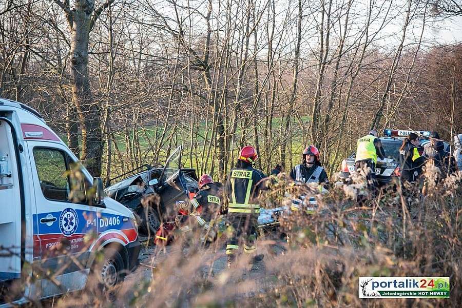 Śmiertelny wypadek na drodze Radomierz - Komarno