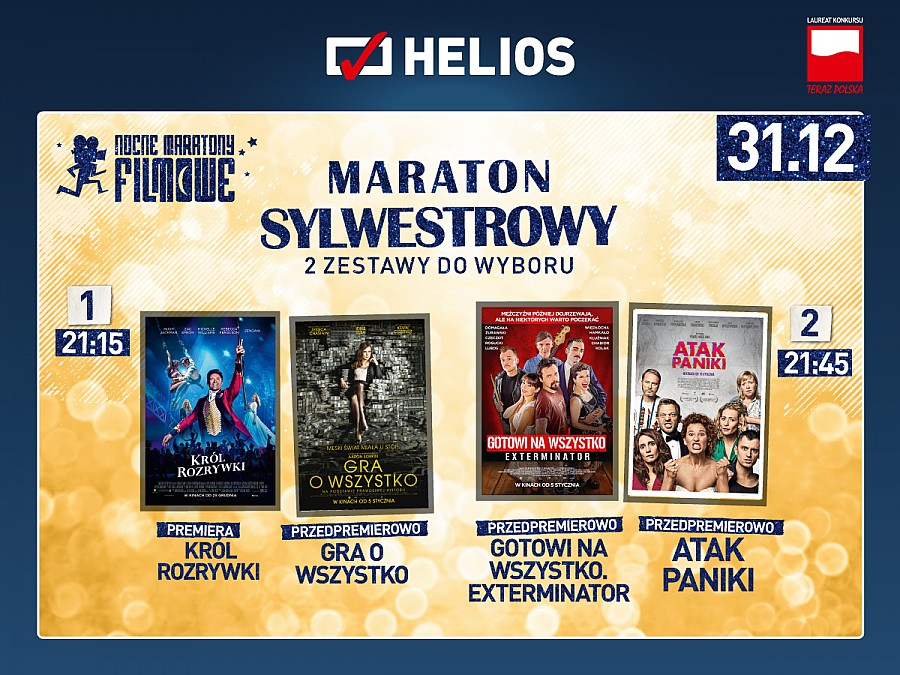 Maraton Sylwestrowy w kinie Helios!