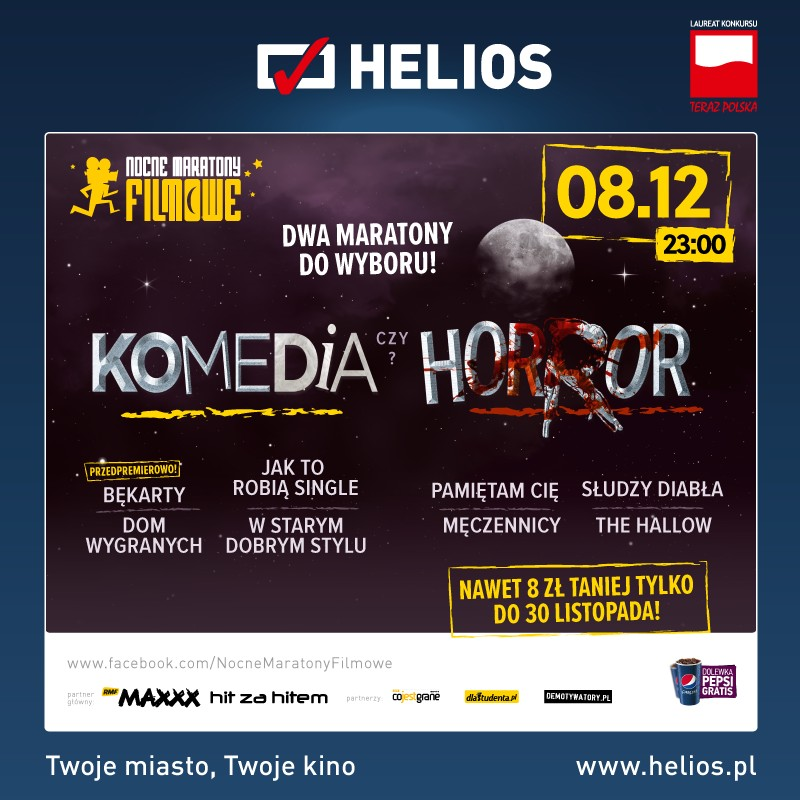 Komedia czy Horror? Podwójny Maraton w kinie Helios!