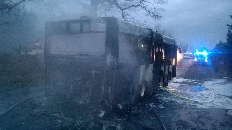 Spłonął autobus MZK