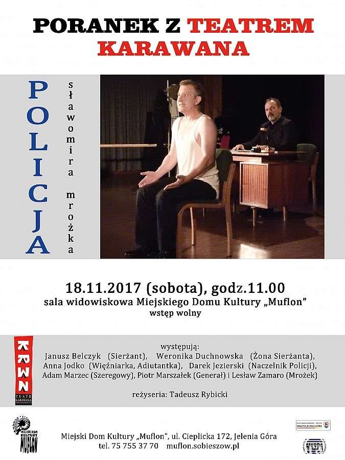 PORANEK Z TEATREM KARAWANA JUŻ W NAJBLIŻSZĄ SOBOTĘ (18.11.2017, godz. 11.00)