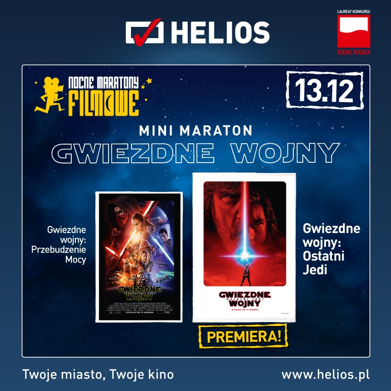 Mini Maraton GWIEZDNE WOJNY w kinie Helios!