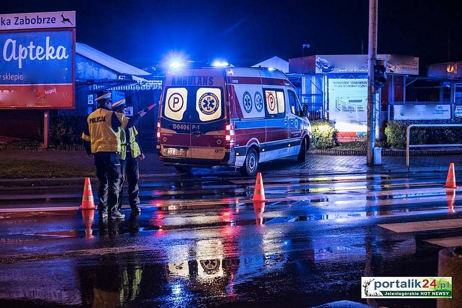 Pijany pieszy potrącony na pasach
