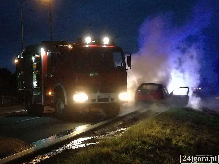 Pożar auta w Kaczorowie