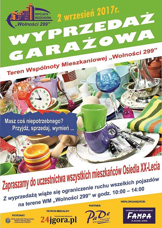 Zapraszamy na wyprzedaż garażową