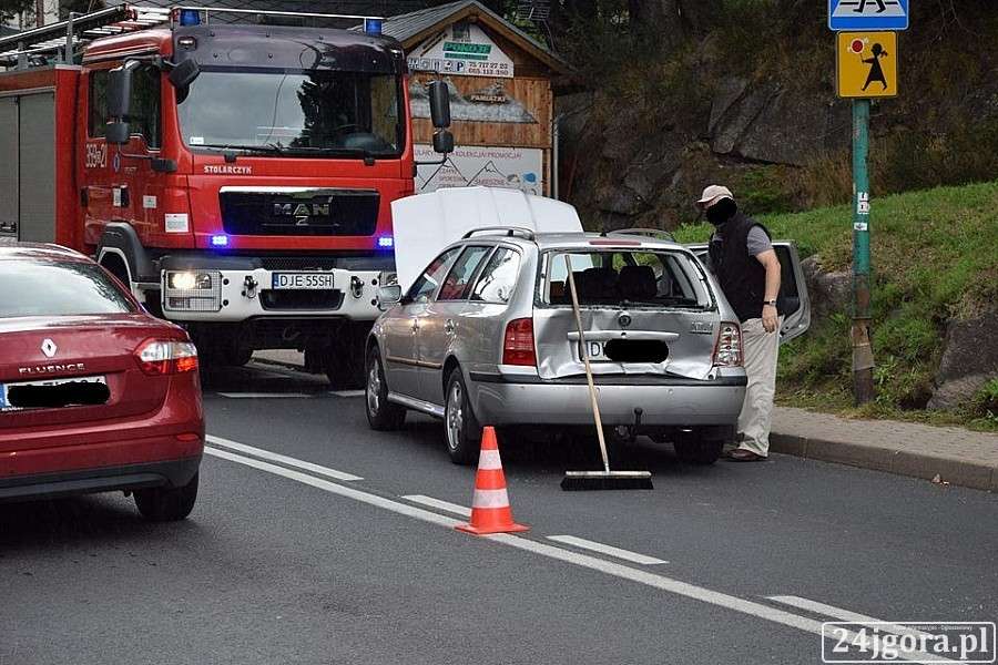 Zderzenie w centrum Szklarskiej Poręby