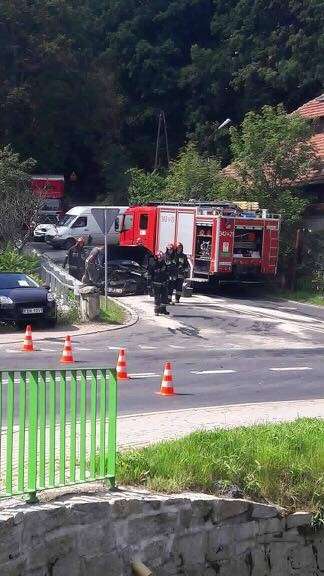 Zderzenie na skrzyżowaniu w Maciejowej