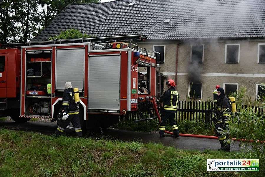Pożar budynku w Maciejowej