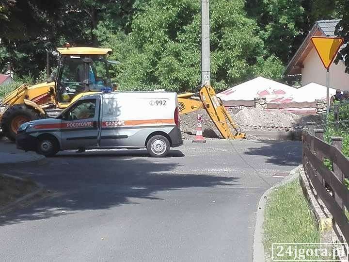 Koparką uszkodzili linię gazową