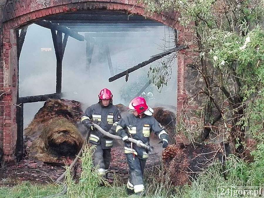 Spłonął budynek gospodarczy 
