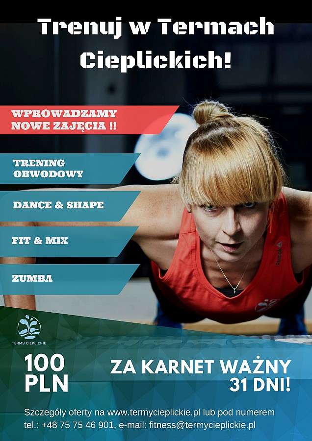 Nowe zajęcia fitness w Termach Cieplickich