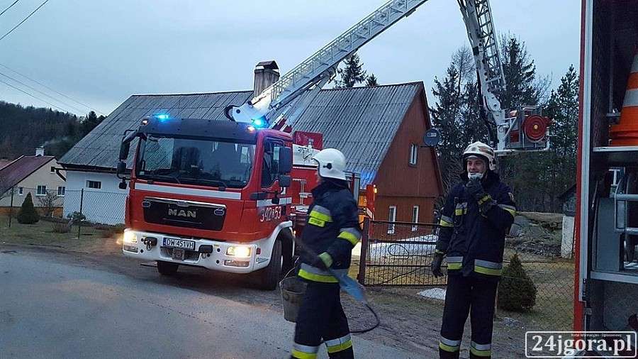 Pożar sadzy w Przesiece