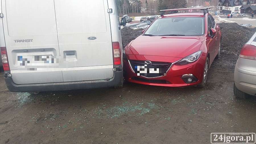 Chciał pomóc a spowodował....szereg stłuczek 