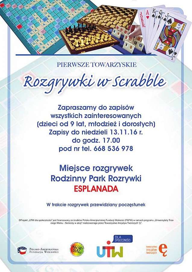 Turniej w Scrabble w Szklarskiej Porębie