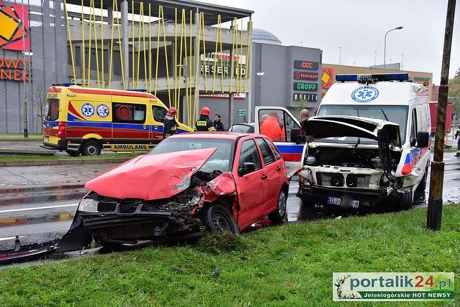 Karambol w centrum Jeleniej Góry