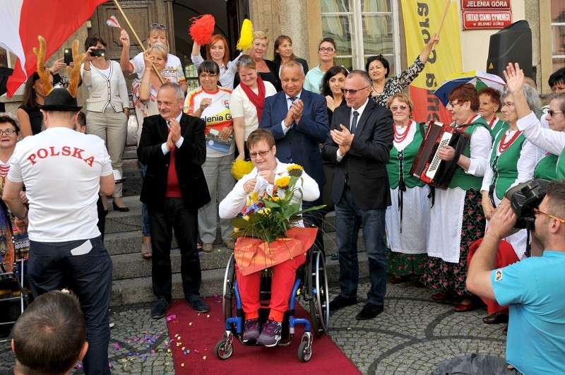 Gorące powitanie Lucyny Kornobys
