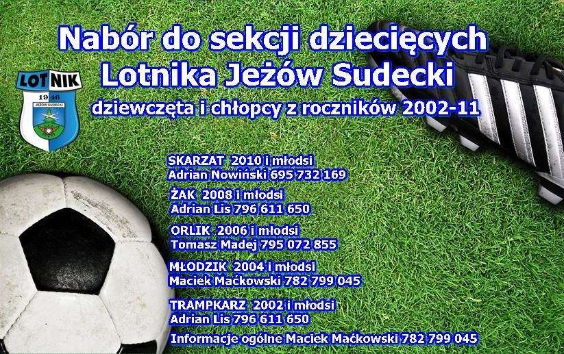 LKS Lotnik Jeżów Sudecki ogłasza nabór !