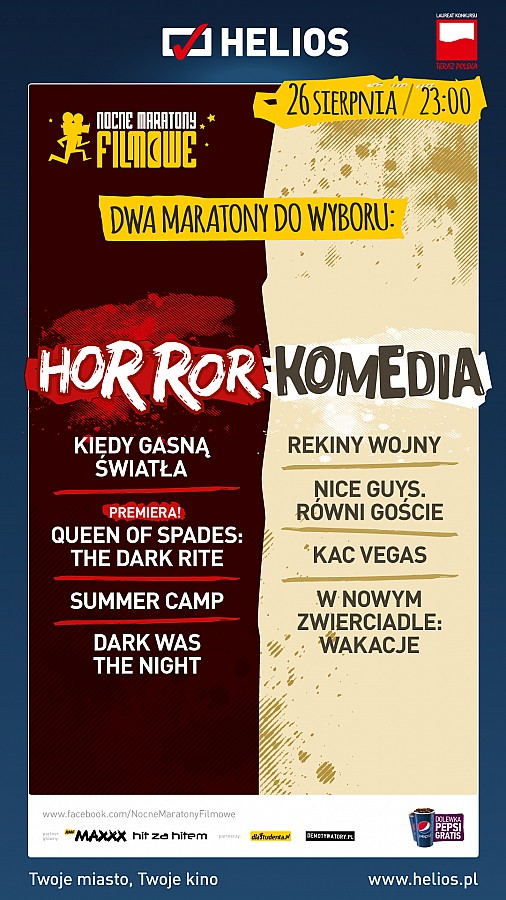 Dwa maratony filmowe jednej nocy w kinach Helios!