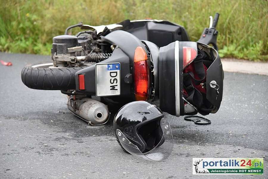 Kierowca skutera trafił do szpitala