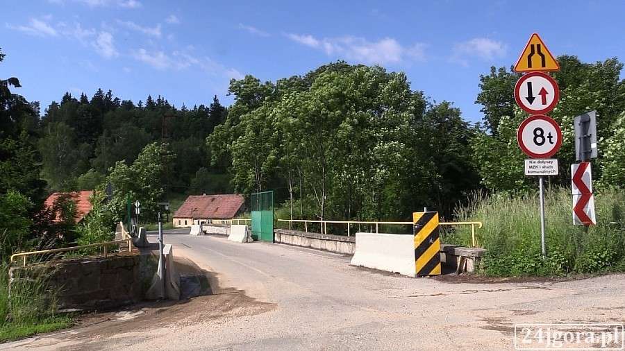 Zamknięcie mostu w Goduszynie