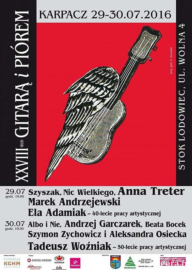 XXVIII edycja Gitarą i Piórem 29-30 lipca 2016 Karpacz
